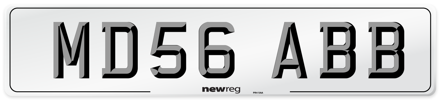MD56 ABB Number Plate from New Reg